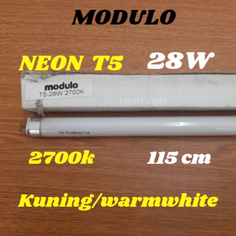LAMPU TL MODULO T5 28W 2700K KUNING WARM WHITE/LAMPU NEON T5 28WATT KUNING/MDF28EX27 T5