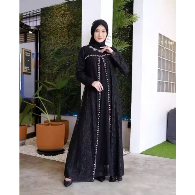 NEW ARIVAL DRESS PESTA ISABELLA BAHAN CERUTTI BEBYDOL MIX BROKAT DENGAN APLIKASI PAYET MEWAH // DRES