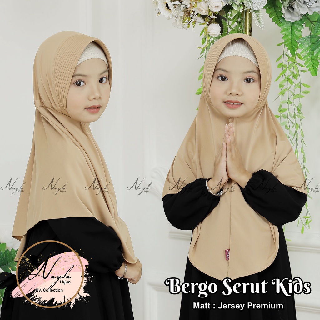 JILBAB INSTAN BERGO SERUT ANAK M DAN L KERUDUNG INSTAN BERGO SERUT KIDS ORI NAYLA BERGO SERUT DI NAYLA HIJA'B