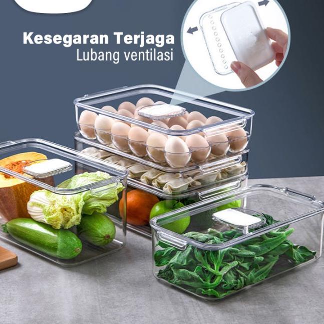 ♕ Angola Kotak Kontainer Makanan Kulkas E60/E61/E62/E63 Food Storage Box Kotak Penyimpanan ➵