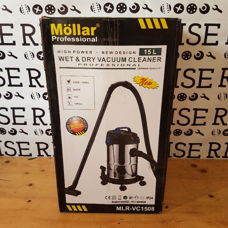 Vacuum cleaner Wet Dry 15Liter MOLLAR VC1508 vacum blow sedot debu