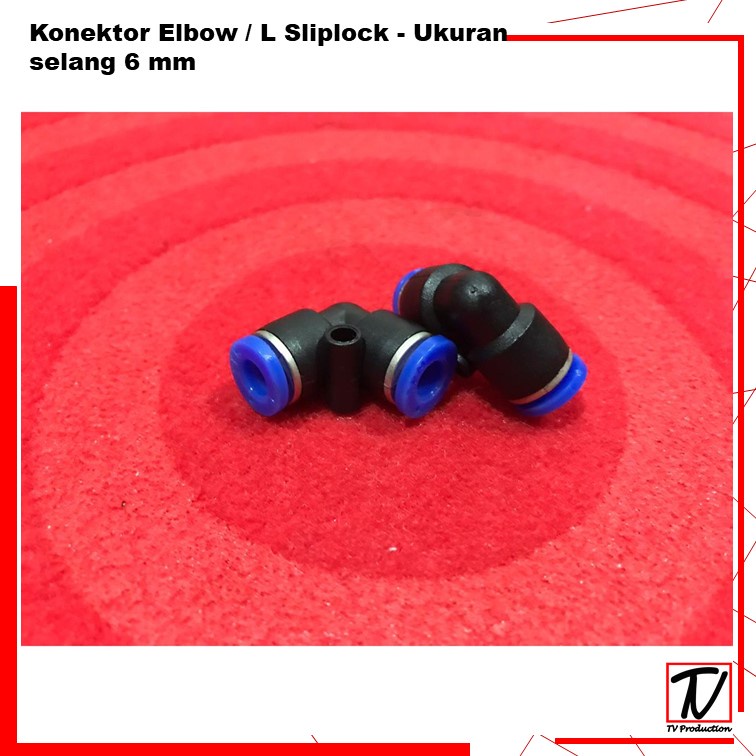 Konektor Elbow / L Sliplock - Ukuran selang 6 mm