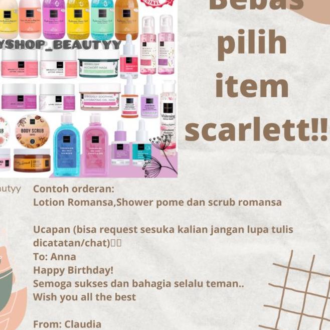 (1KG) BEBAS REQUEST!! Hampers Scarlett Whitening / Gift Box Scarlett Whitening / Kado Ulang Tahun