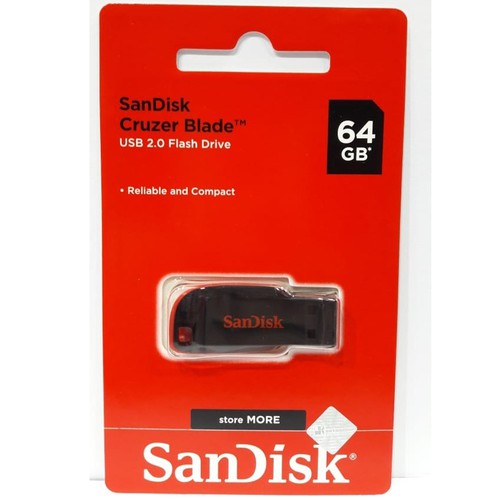 FLASHDISK SANDISK 64GB / FLASH DISK ORIGINAL SANDISK 64GB CRUZER BLADE