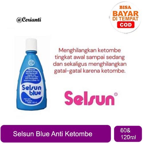 SELSUN Shampoo Conditioner Series | Sampo anti ketombe Blue 60 &amp; 120 ML