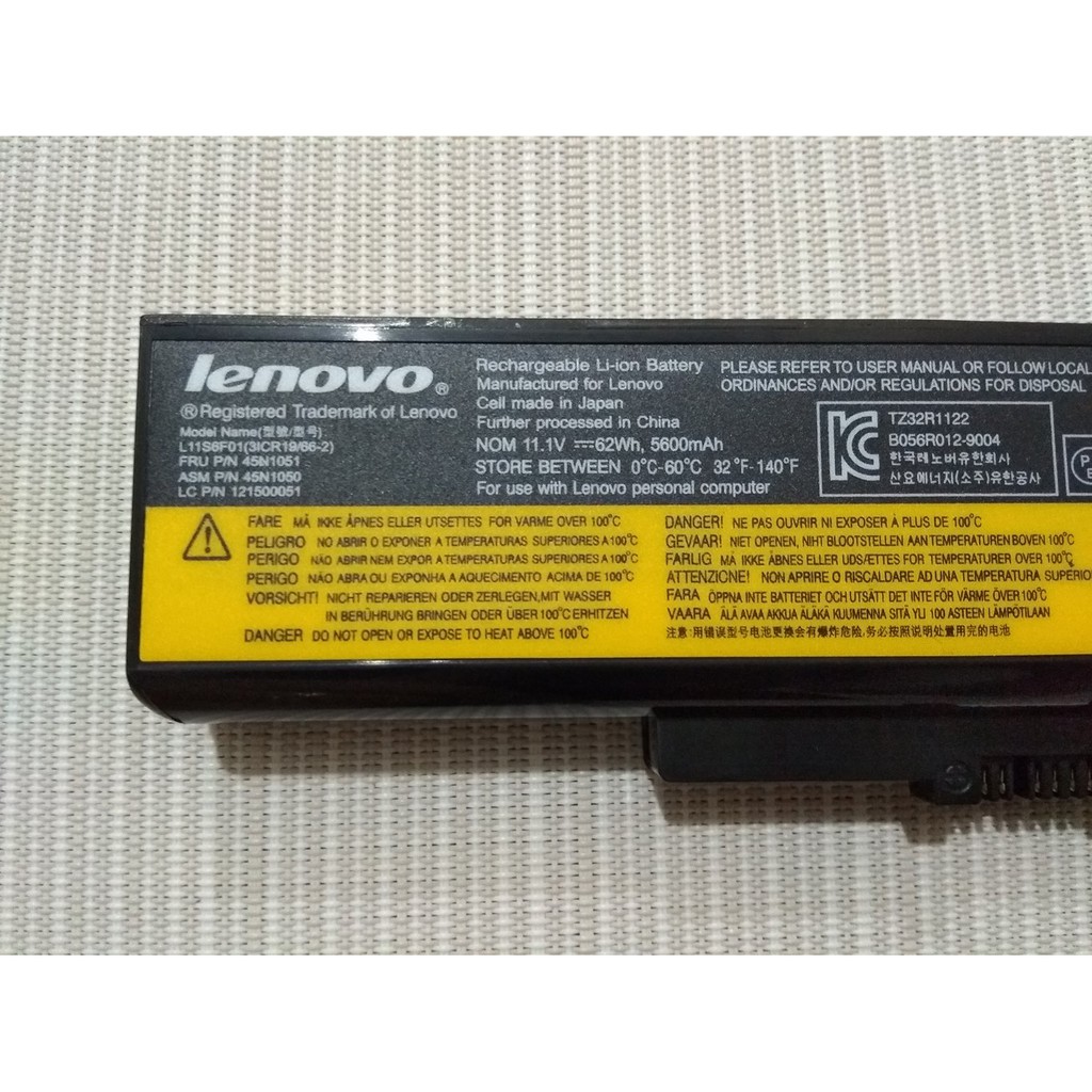 Baterai Laptop Lenovo Ideapad Z380 Z480 Z485 Z580 Z585 Original