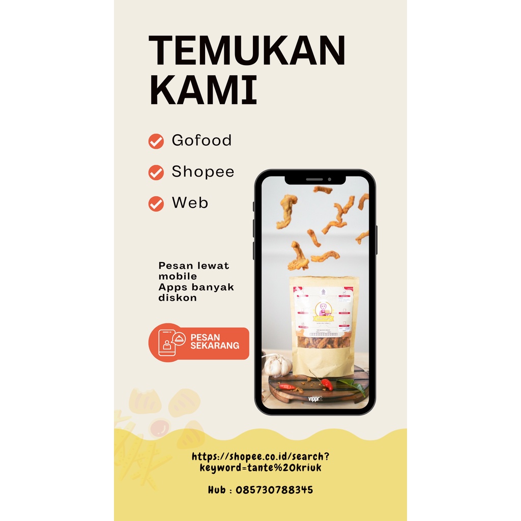 

gurih. camilan viral kripik usus enak