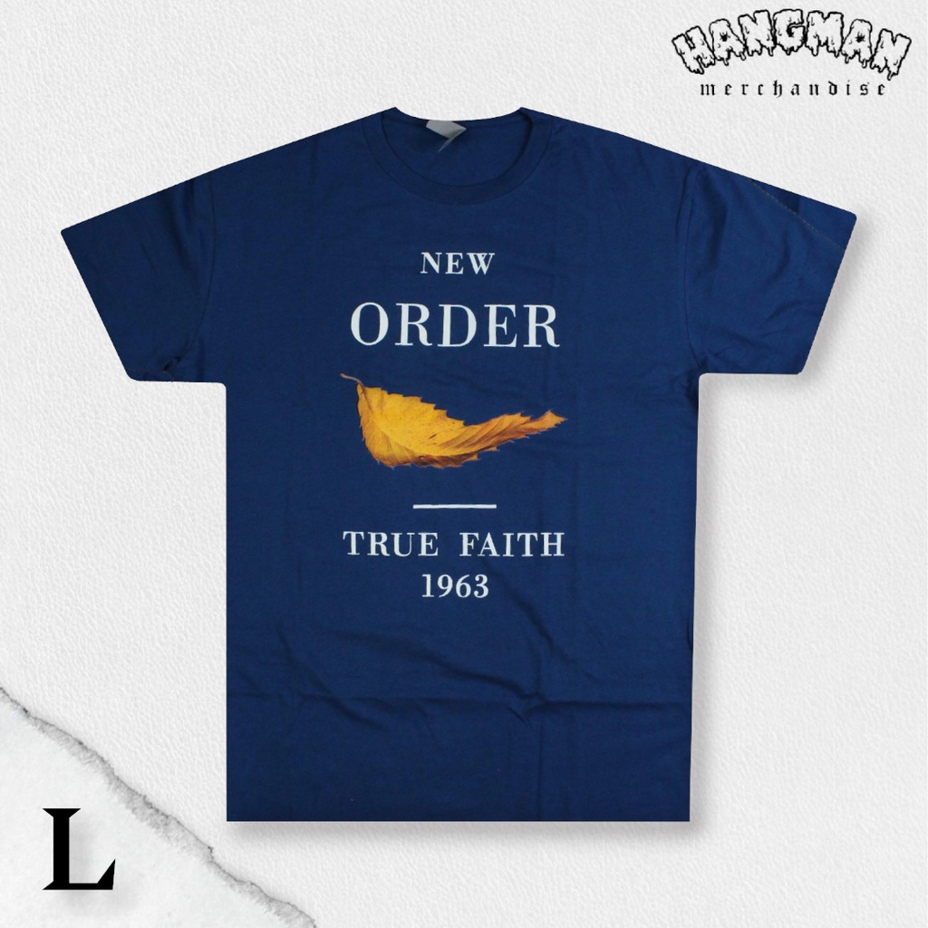 T Shirt/Kaos Band Official New Order   - True Faith Blue
