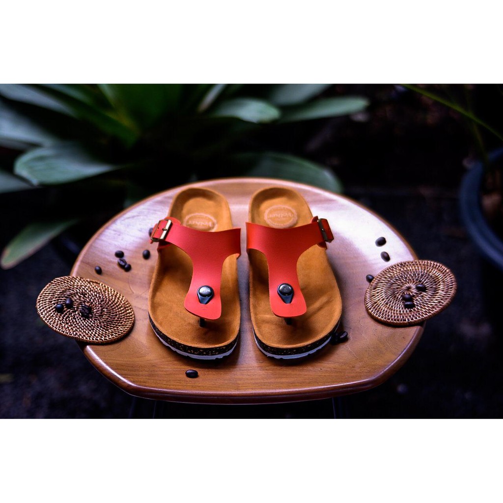 SANDAL KASUAL WANITA / PRIA VOLKERFOOTWEAR ART ROBBIN ORANGE