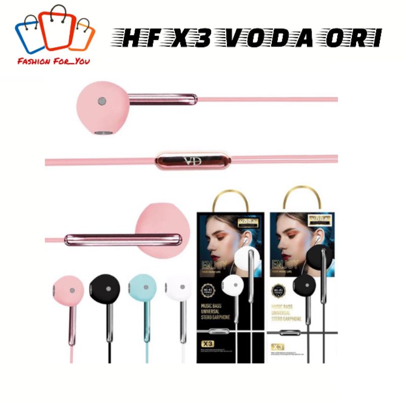 BUDS IN-HF / HEADSET / HEDSET / HANDSFREE / EARPHONE VODA X3 BASS