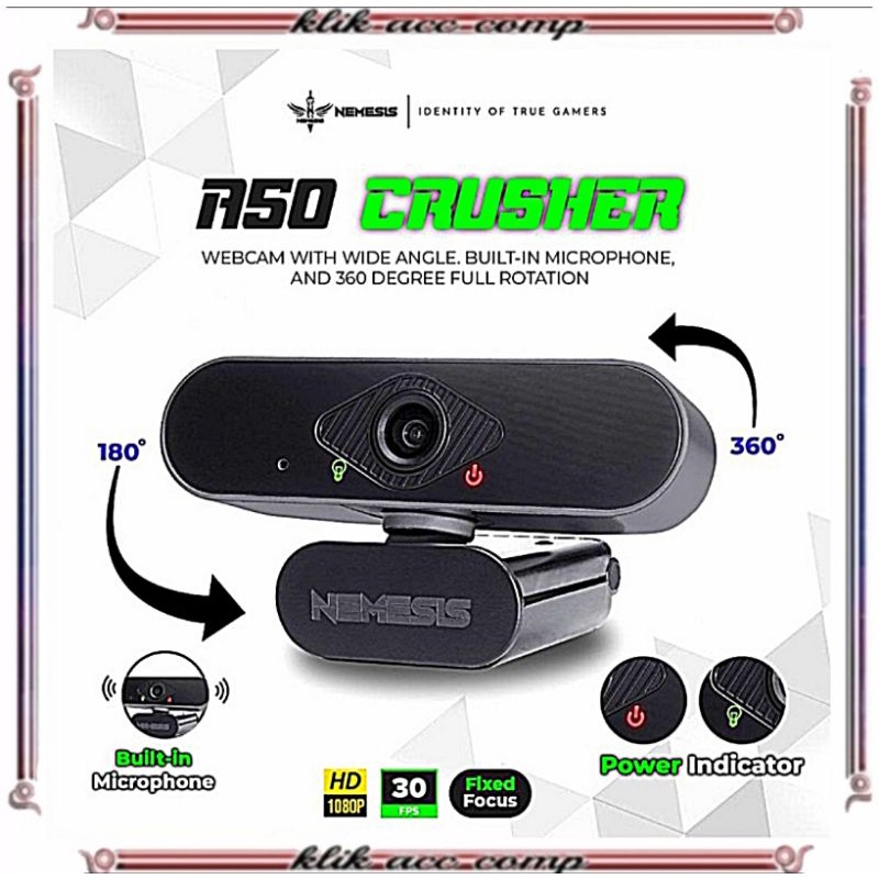 pc camera NYK NEMESIS A50 CRUSHER 1080P