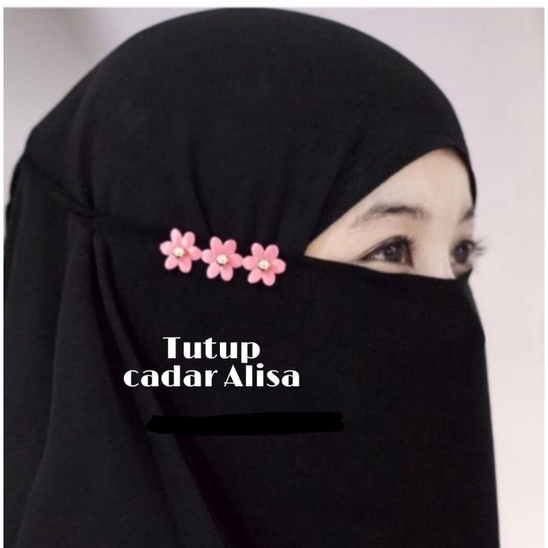 TUTUP CADAR TALI/KARET APLIKASI BUNGA DEWASA DAN ANAK