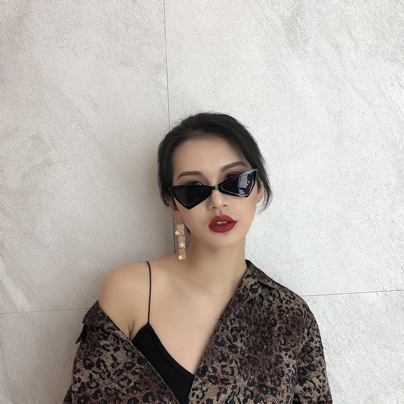 BV.ID KC174 KACAMATA WANITA HITAM WANITA MODEL KOREA ULZZANG RETRO CAT-EYE SEGITIGA COD