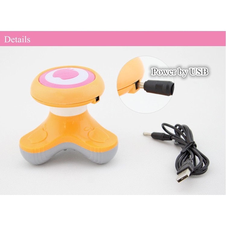 Alat Pijat MIMO Mini Portable Massager Elektrik USB Refleksi Pijit Urut Kepala Leher Bahu Punggung-2