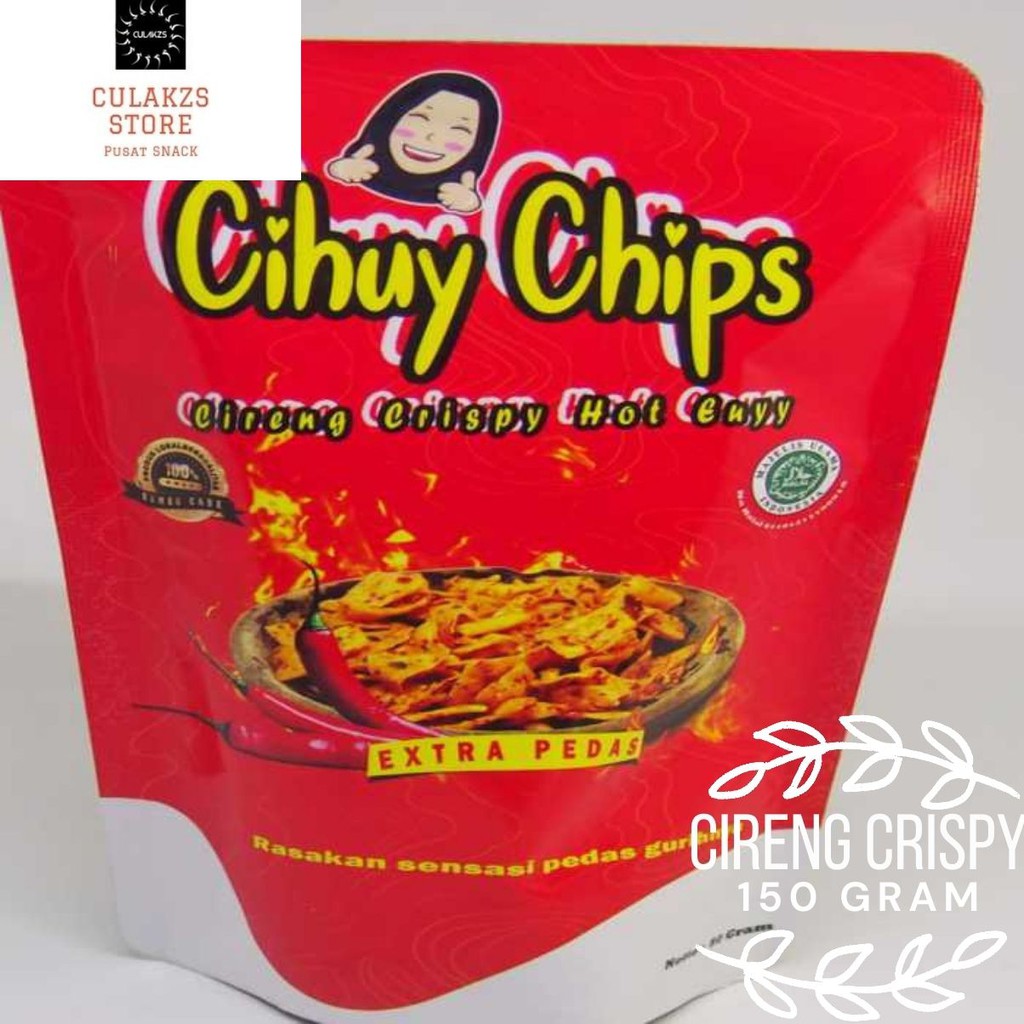 

Cihuy Chips Cireng Crispy Makanan Ringan Pedas Cemilan Camilan 180 Gram