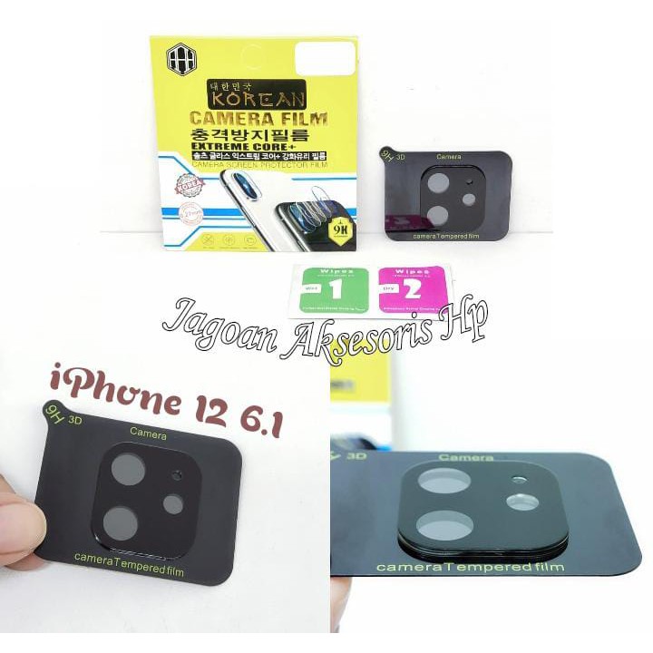 FULL FRAME 9H iPhone 12 6.1 inchi Tempered Glass Camera Screen Protector Pelindung Camera