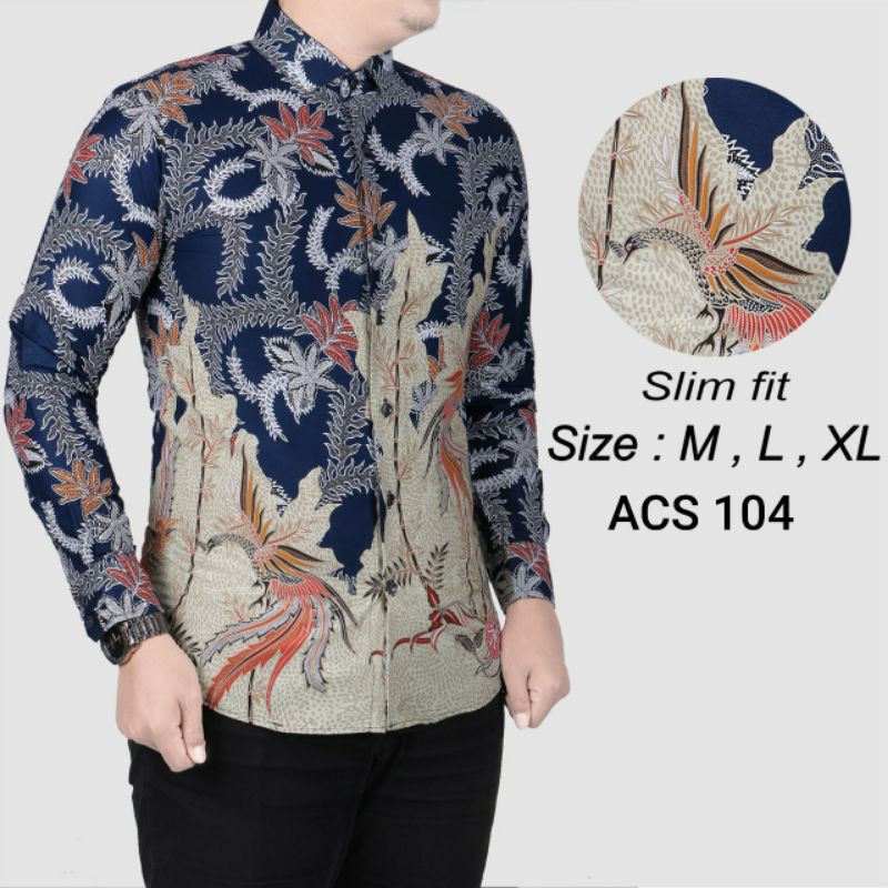 BAJU BATIK PRIA SLIM FIT MODERN ELEGAN KEMEJA BATIK PRIA SLIM FIT KATUN PREMIUM CBL949