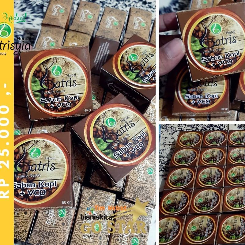 Sabun Vco kopi batrisyia herbal untuk flek hitam/ komedo / sabun wajah flek hitam