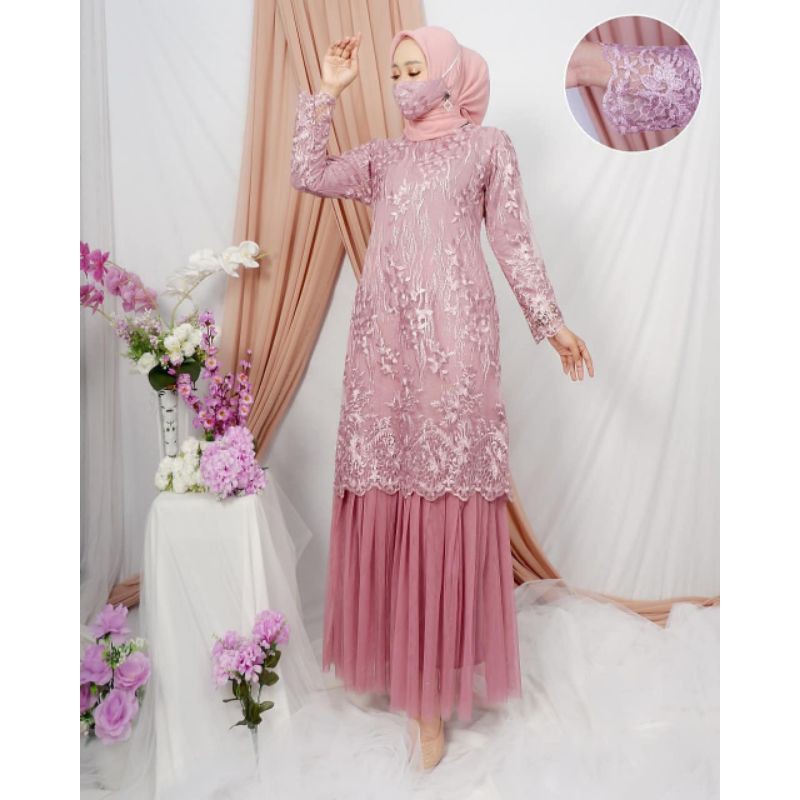 GAMIS BRUKAT TILE TUTU DEFANA JUMBO
