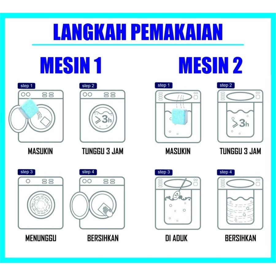 Tablet Pembersih Mesin Cuci / Deep Cleaning Washing / Sabun Penghilang Bau