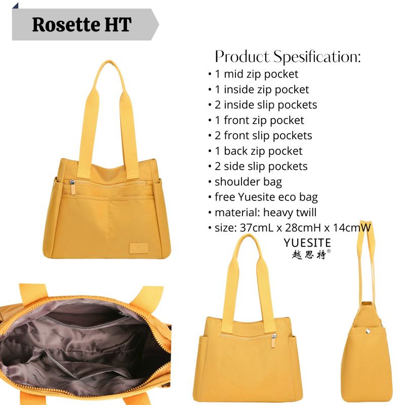 TOTE BAG WANITA YUESITE ROSETTE ORI LARGE TAS BAHU IMPORT CYUTEBAGS