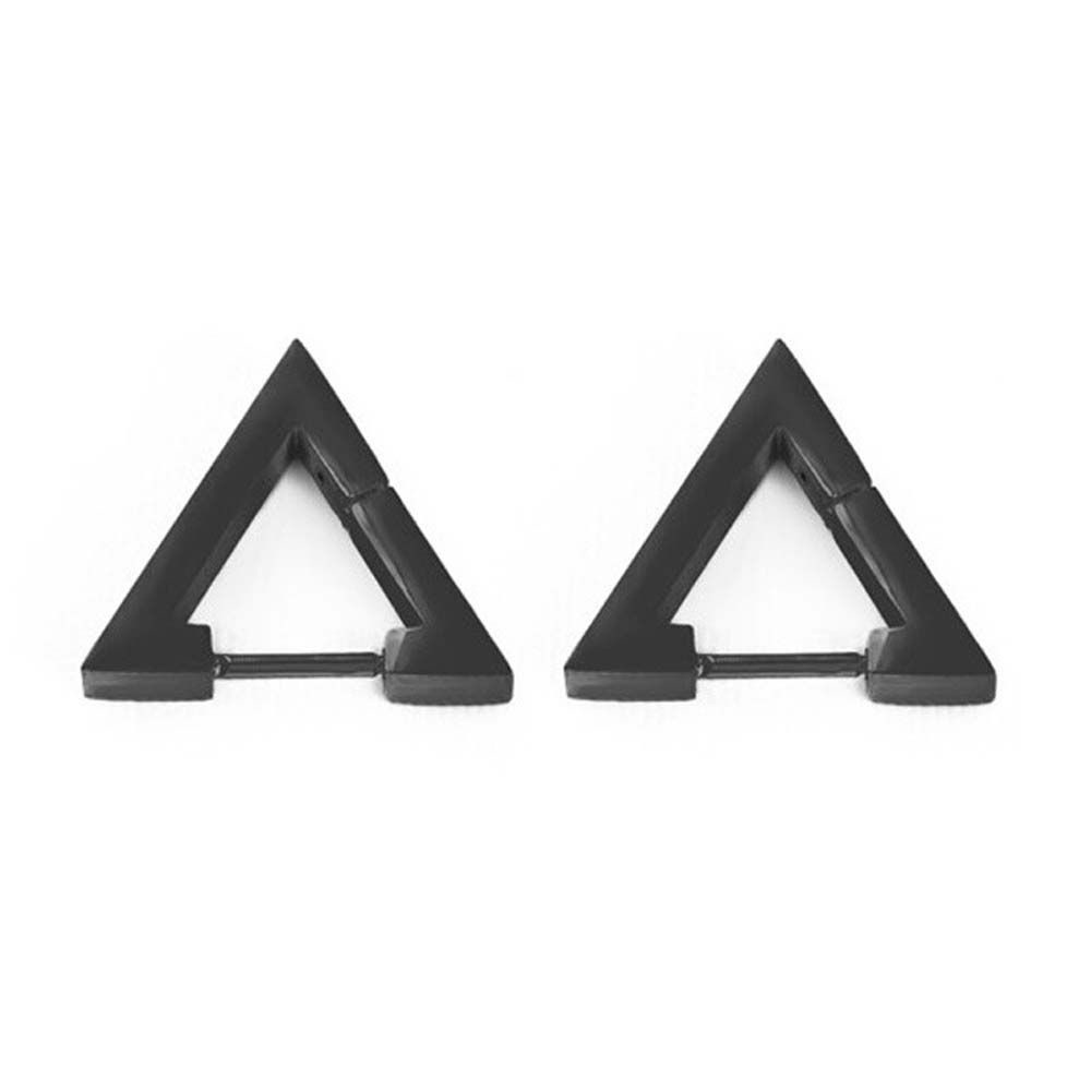 Needway  Women Hoop Earrings Punk Triangle Stud Earring Rock Fashion Men Geometric Polygon Square Jewelry/Multicolor