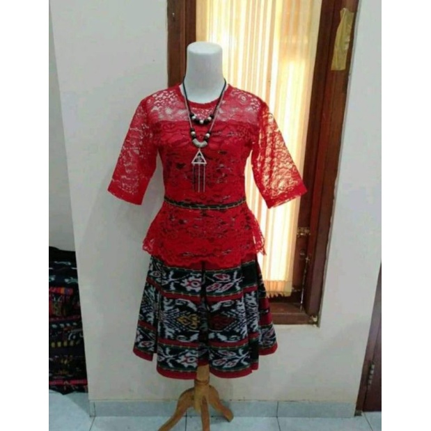 DRESS BROKAT TENUN FASHION TROSO JEPARA, DRESS CASUAL BROKAT TENUN ETNIK JEPARA, DRESS TENUN KOMBINA