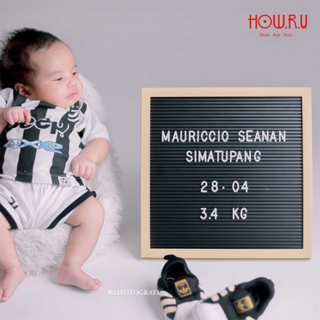 HOW.R.U GROSIR | Letter Board 30x30 cm Papan Nama Baby Newborn Viral sudah termasuk Huruf