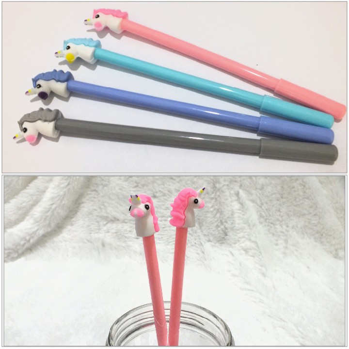 

Pulpen UNICORN / Kuda Poni Pen Fancy Character / Pulpen / Bolpen / Ballpoint / Pen Lucu Imut