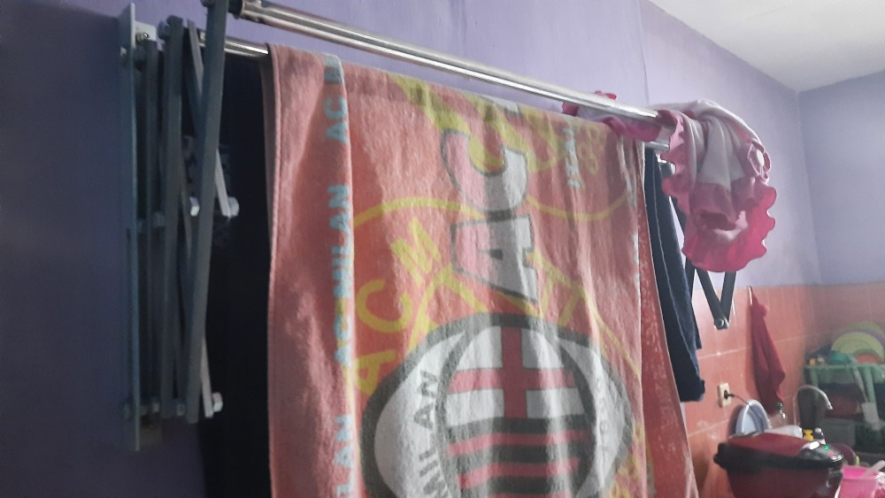 Jemuran Dinding Drying Laundry Stainless Anti Karat Jemuran Lipat Gantung 3 Galang Single 0.8m 80cm