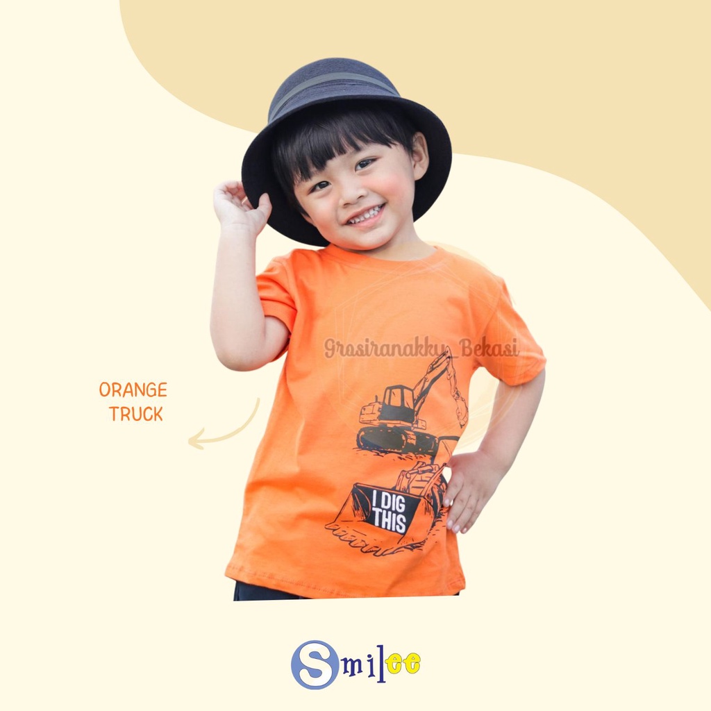 Kaos Anak Cowok Smilee Murah Size 1-5 Thn