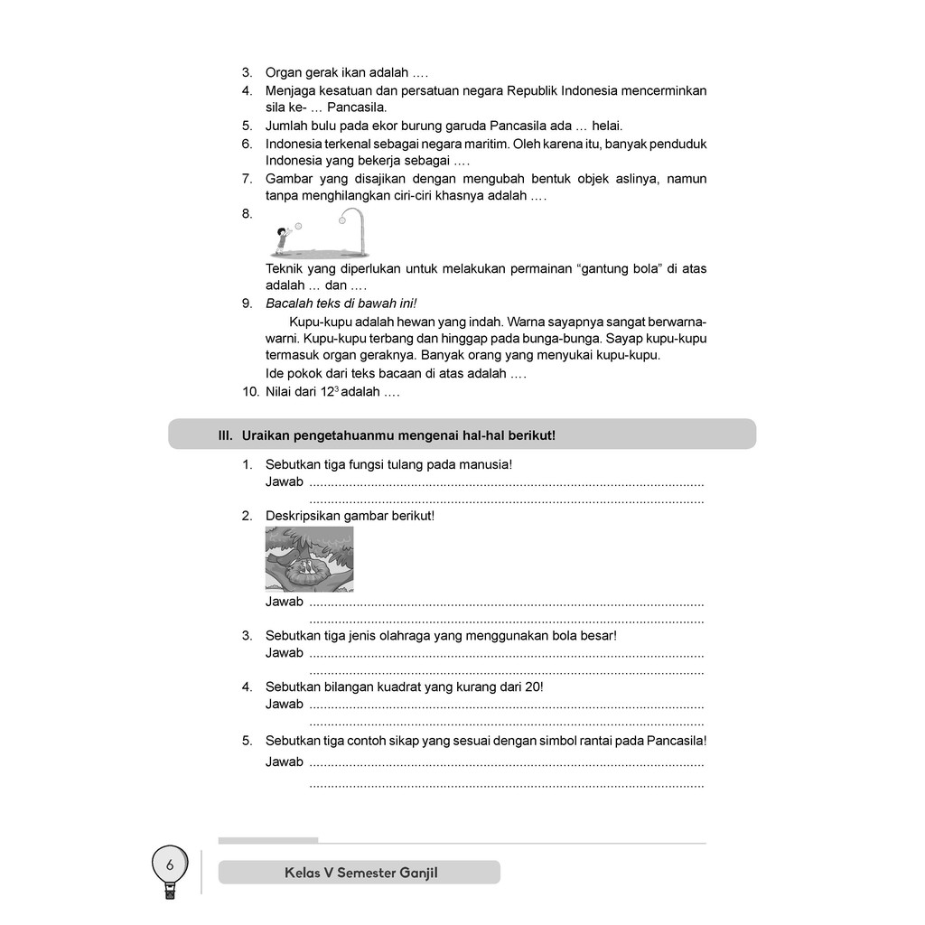 Buku Latihan Soal Tematik Sd Kelas 5 Semester Ganjil Incer