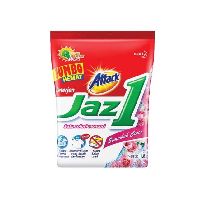 Detergent bubuk Attack jaz1 semerbak cinta 1.7 kg jazz1 pesona segar 1700 gram