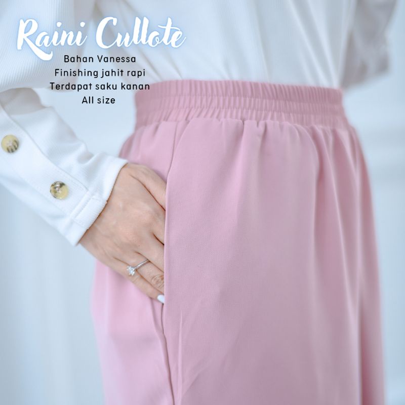 New - Celana/Kulot Pants Panjang Polos - Raini Cullote - Bahan Vanessa - All size fit to L