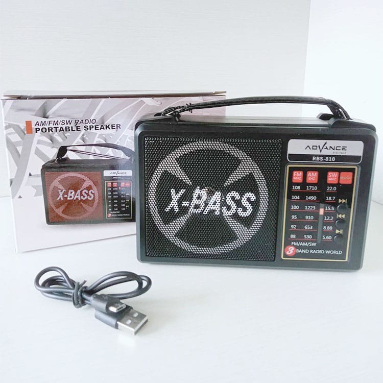 RADIO AM FM SW USB Bluetooth Portable Advance RBS-810