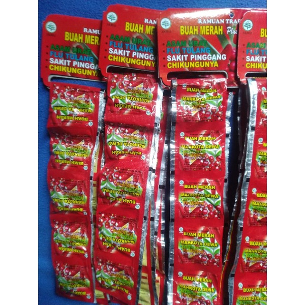 Obat Tradisional Kapsul Buah Merah plus mahkota dewa sachet