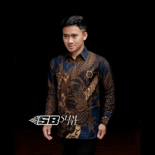 Baju Batik Pria Slimfit Big Size M L Xl Xxl Atasan Kemeja Batik Lengan