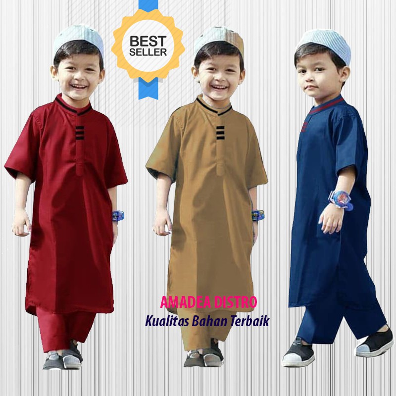 SETELAN BAJU  MUSLIM  ANAK  KOKO  TURKI ANAK  2 13 TAHUN 