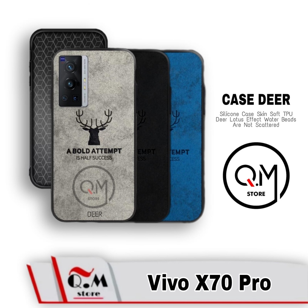 Case Deer Vivo X70 Pro / Vivo X50 Pro / Vivo X50 2020 Soft Case High Quality Premium Casing Deer Bermotif Rusa Jens