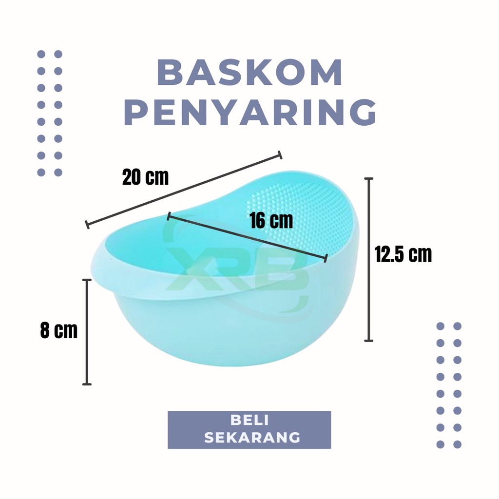 Baskom Cuci Beras Buah dan Sayuran Baskom Pencuci Beras Wadah Cuci Beras Baskom Serbaguna Multifungsi