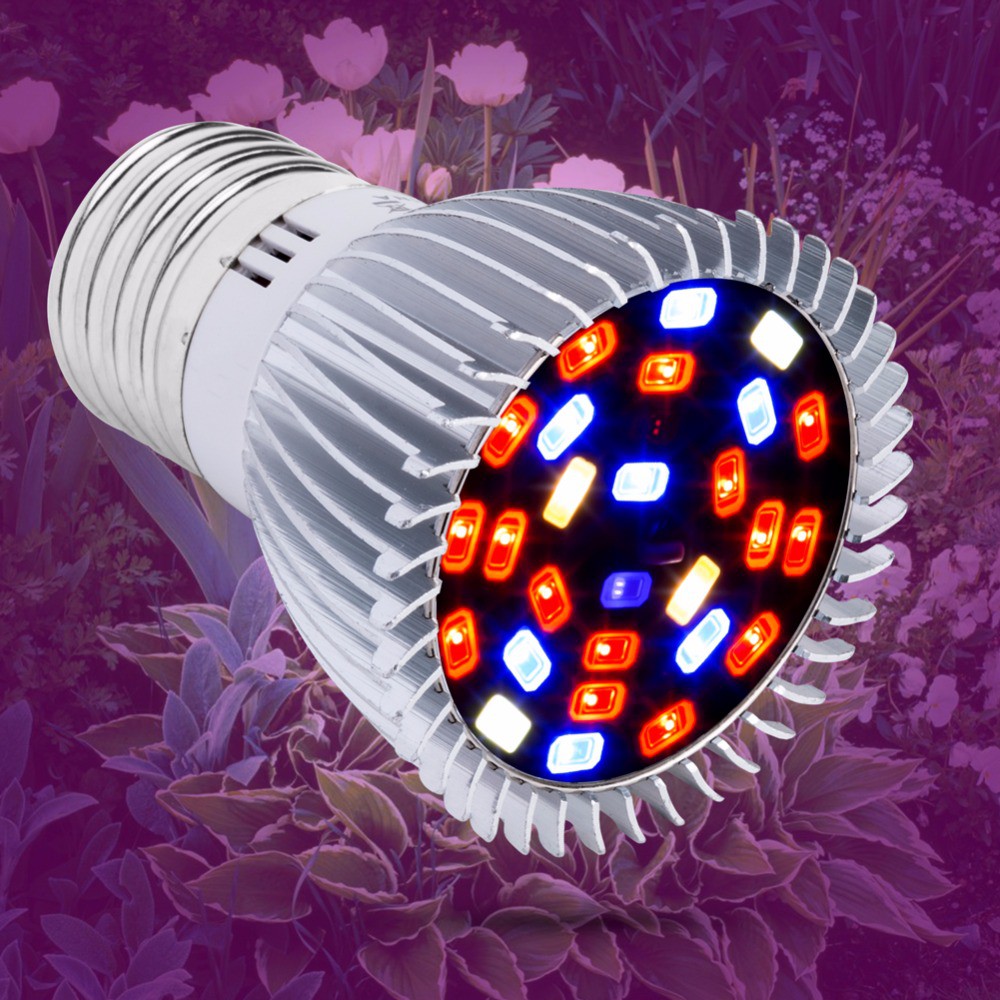 Lampu Cahaya Tanaman Tumbuhan Hidroponik LED Grow Light E27 220V Indoor Plant Growth Lampu 18W 28W