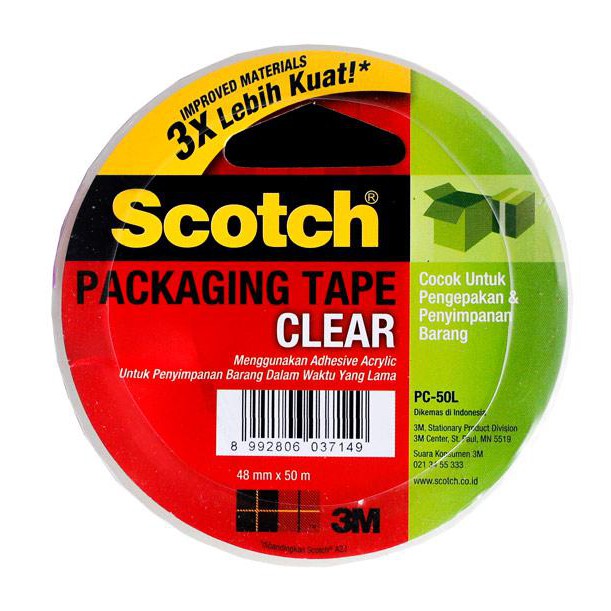 

Gramedia Samarinda - 3M Clear Packaging Tape 48X50 Pc50L (A2J)