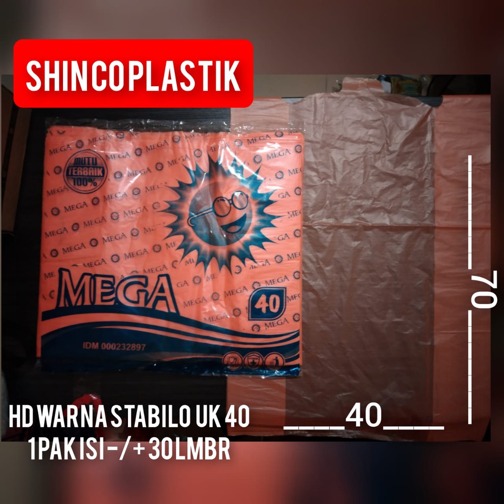 

kantong plastik warna stabilo ukuran 40