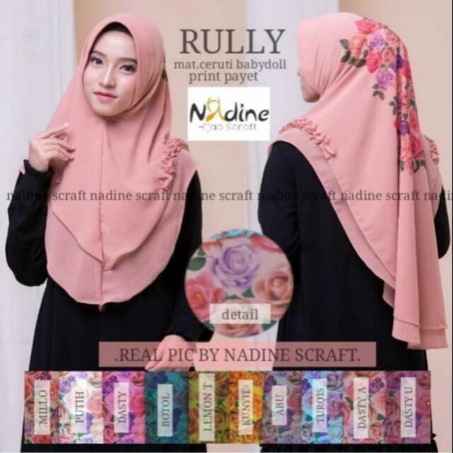 Khimar Rully printing Ori Fals