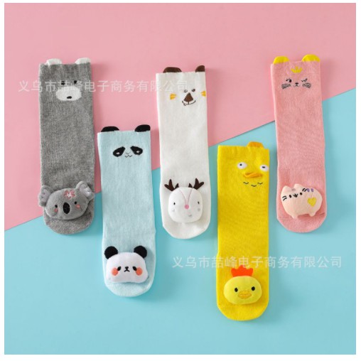 Kaos Kaki Panjang Bayi / Anak 0-2 Tahun BONEKA DUO TIMBUL / Kaos Kaki Rib Stripe / Kaos Kaki Lutut Boneka Knee CBKS VC