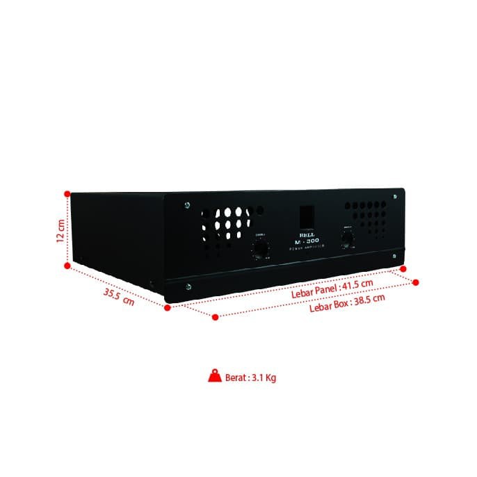 BOX POWER AMPLIFIER BELL M300 M-300 M 300 POWER AUDIO SOUND SYSTEM STEREO BGR BELL ASLI ORIGINAL