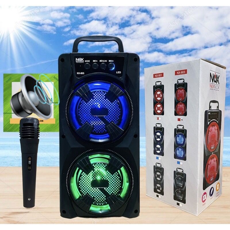 Speaker Bluetooth Karaoke Nixnox Nx-803 Free Microphone Speaker Fullbass #speaker#speakerbluetooth#speakerbluetoothmurah
