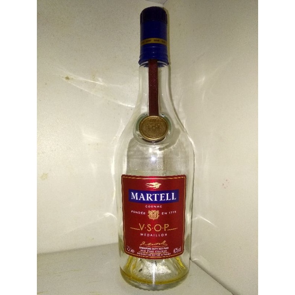 botol bekas miras Martell vsop 1000ml untuk pajangan atau hiasan dinding