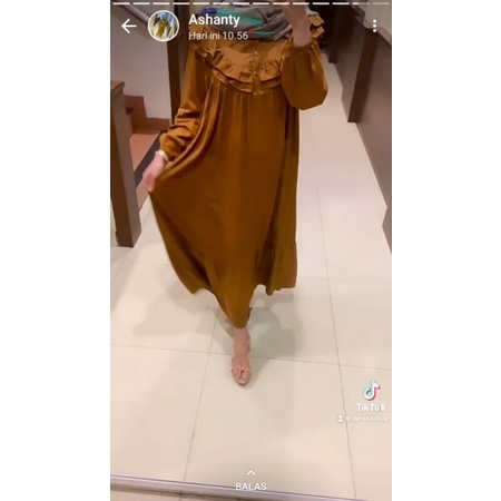 midi dress/midi ashanty/midi kerah rempel/midi kerah ruffle