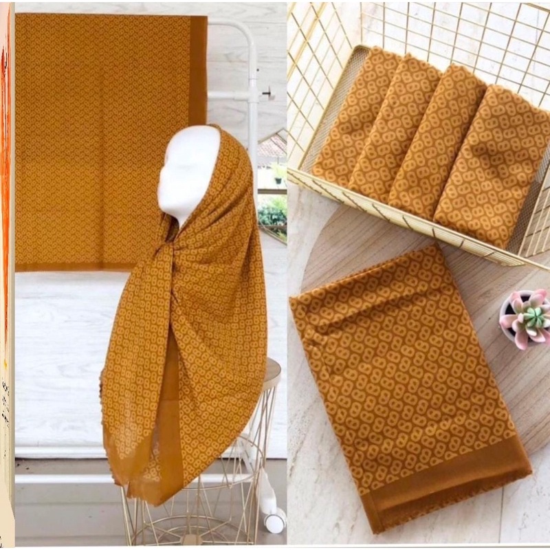 HIJAB SEGIEMPAT BUTTON SERIES/ VOAL MOTIF /Button scraft KW